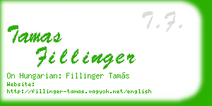 tamas fillinger business card