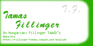 tamas fillinger business card